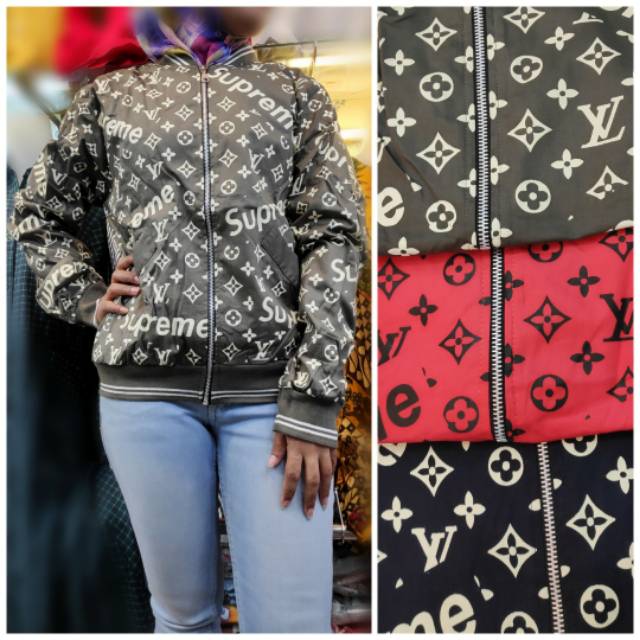 Jaket wanita remaja bomber printing import