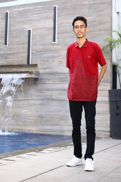 Loyal Kaos Polo Batik Maroon Modern Pria M L XL XXL