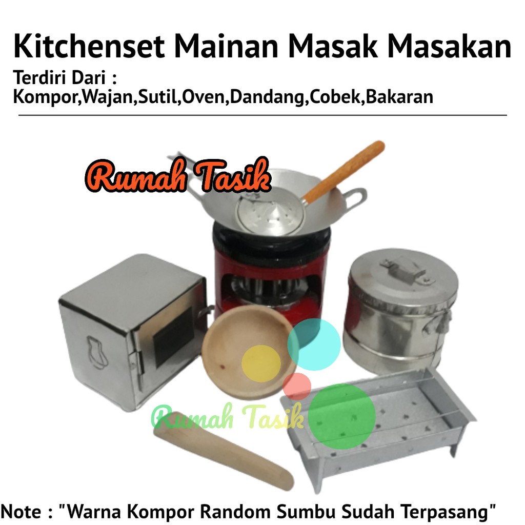 Kitchenset Mainan Masak Masakan Anak Tradisional Paket Hemat A