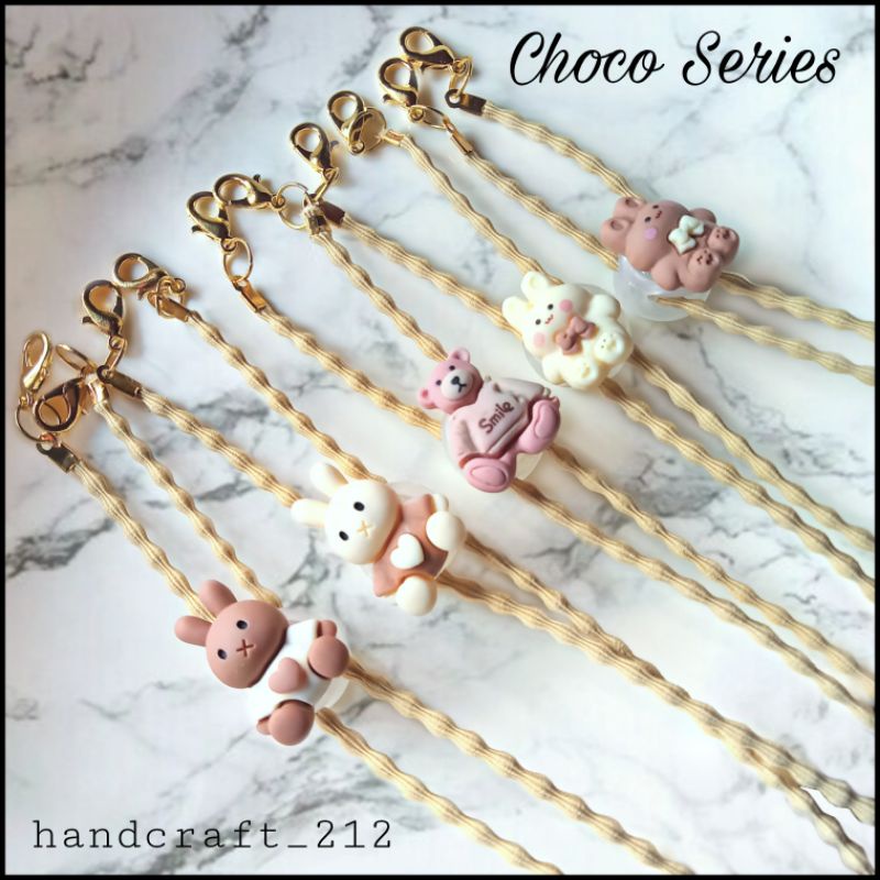 Strap Mask 2 in 1 Choco Series / Kalung Masker / Konektor Masker / Conector Hijab