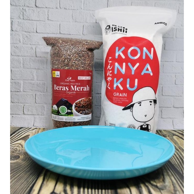 

Paket Shirataki Rice 1Kg + Beras Merah 1Kg + Gratis Piring Hoya