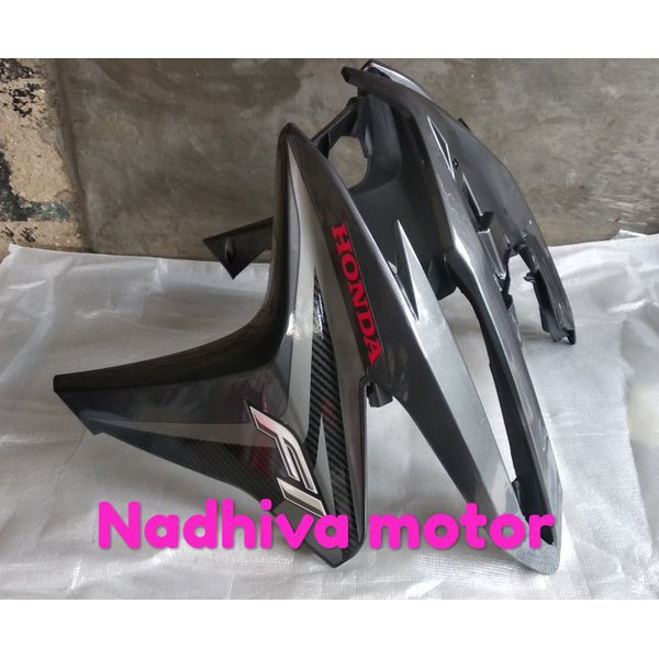 cover body front tameng dasi tebeng depan vario 125 old 2012 2013 2014 abu ful stiker