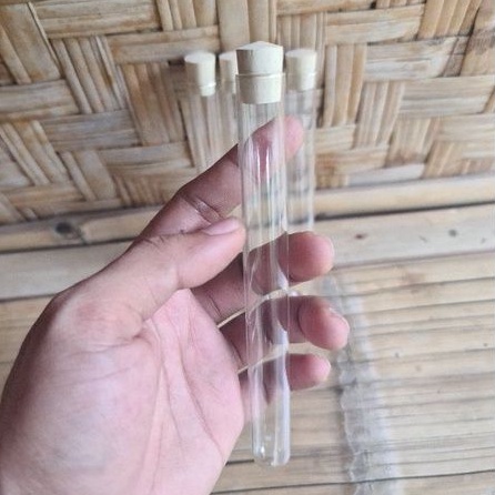 Tabung rekasi kaca 25ml tutup sumbat kayu