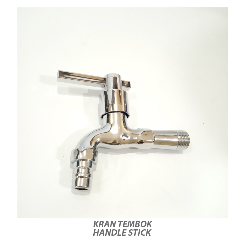 Kran Tembok Kran Taman Keran 1/2inch Handle Engkol Stick Jantung/Katub KUNINGAN