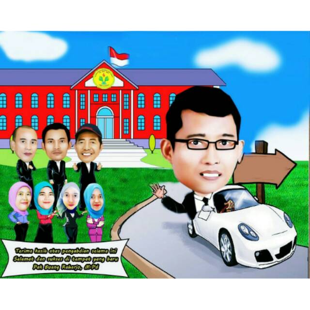 Tambahan wajah karikatur