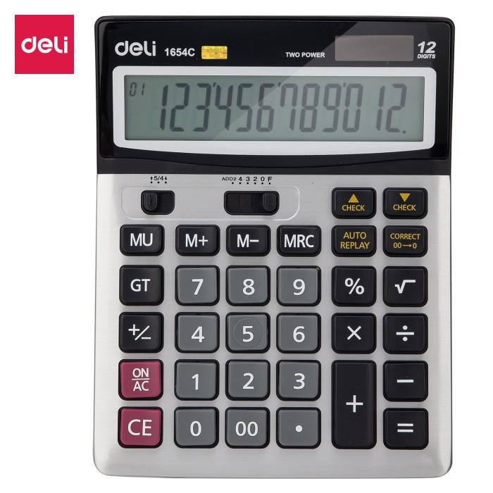 

KALKULATOR DAGANG MEJA DELI 12 DIGITS CHECK CORRECT BESAR DESKTOP CALCULATOR