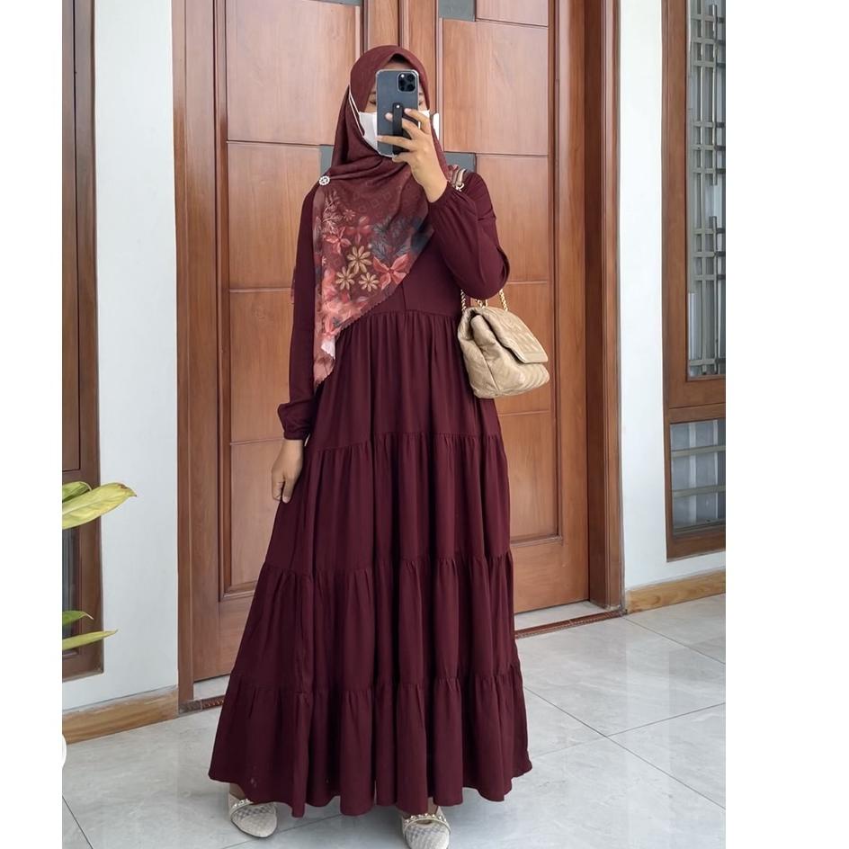 (Recomended) AYANA dress by ZALFA OUTFIT / dress polos/ gamis rayon