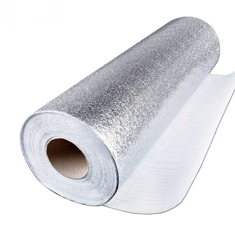 Wallpaper Aluminium Foil Anti Minyak Waterproof 100x60cm Sticker Stiker Wallpaper