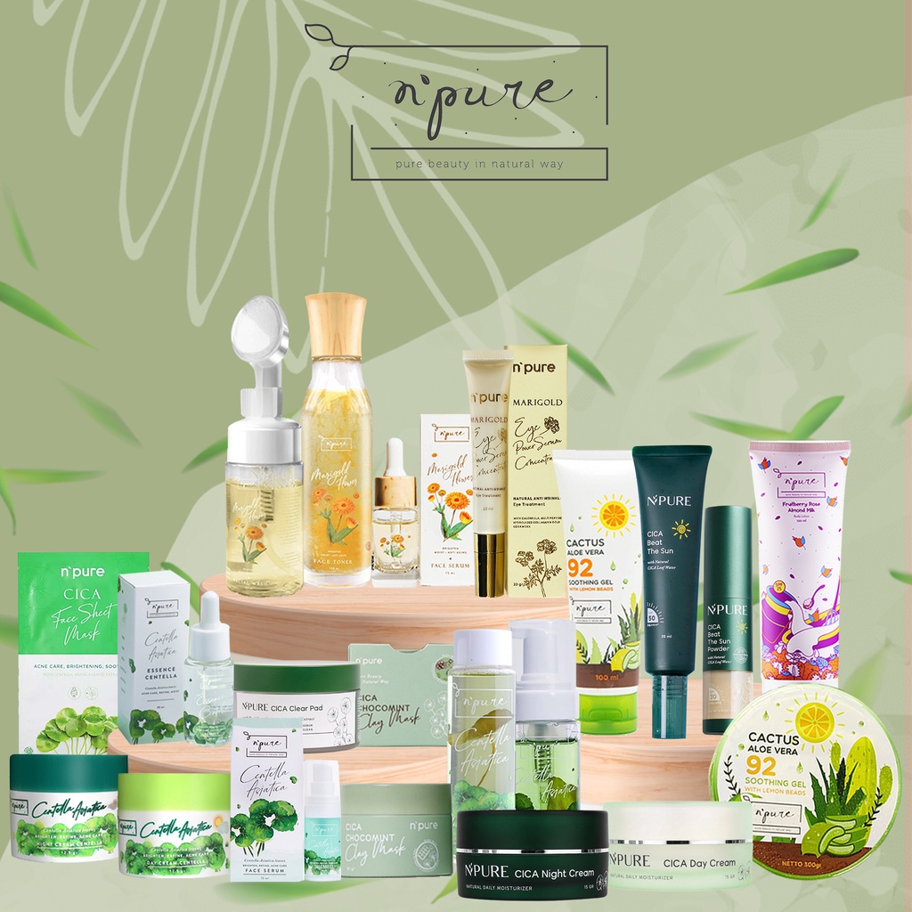 NPURE CENTELLA SERIES/MARIGOLD SERIES/CACTUS ALOEVARA 92/ROSE LOTION/CICA SERIES