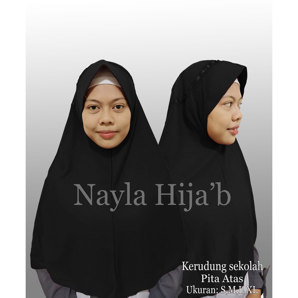 Kerudung Sekolah Pita Atas Kerudung Sekolah Anak SD SMP SMA Kerudung Sekolah Terbaru Nayla Hijab