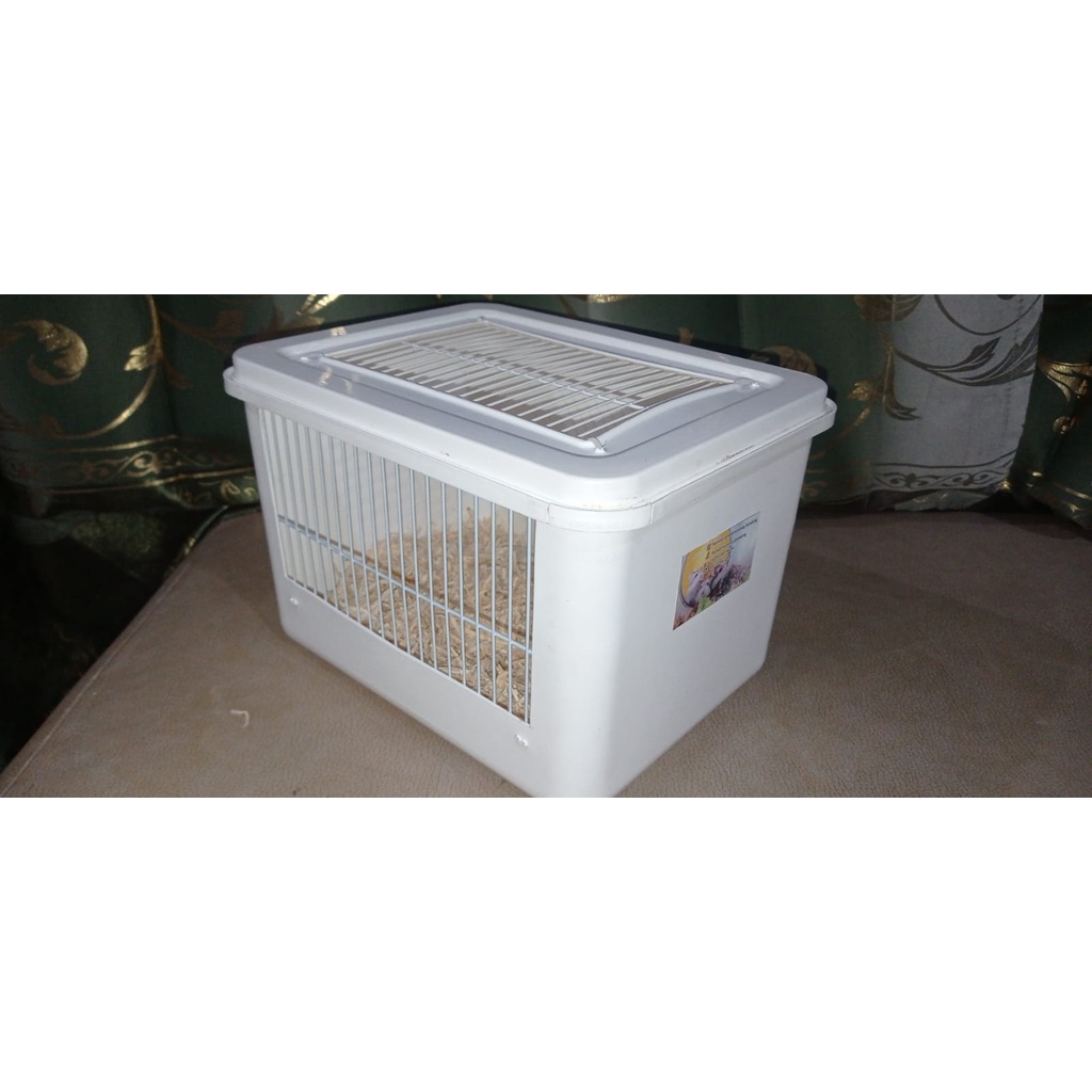 COD/BAYAR DITEMPAT KANDANG/BOX JERUJI BESI +DOT MINUM HAMSTER/LANDAK MINI/GEBRIL/KADAL DLL-4