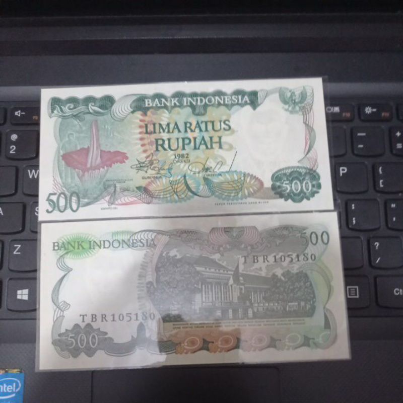 uang kuno 500 bunga bangkai gress