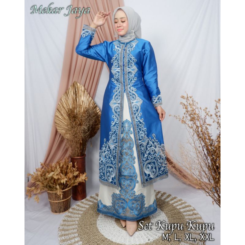 Stelan Tunik tafeta| Set Rok Tunik Kebaya Busui Frendly| Set Kebaya Kondangan| Set Rok Kupu - Kupu| Setelan Tunik Rok Kebaya| Kebaya Mewah| Setelan Kebaya Pesta Mewah| Set Tunik Melayu