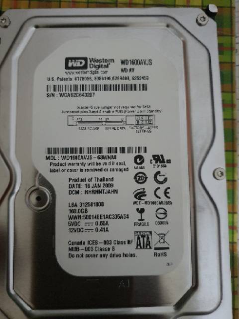 Harddisk WD Blue 160GB Internal PC