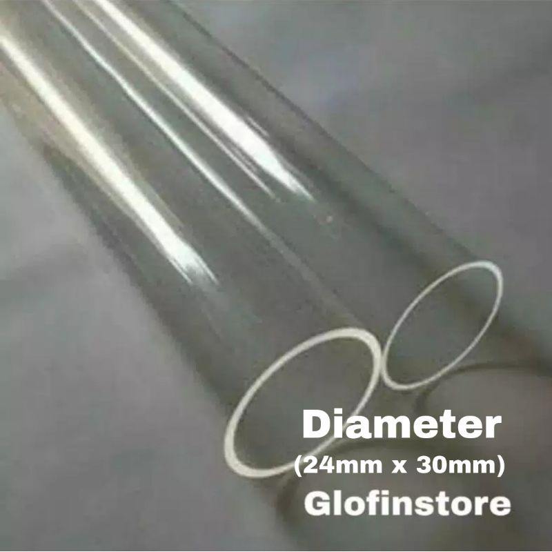 Pipa Acrylic diameter 24 x 30mm panjang 10cm