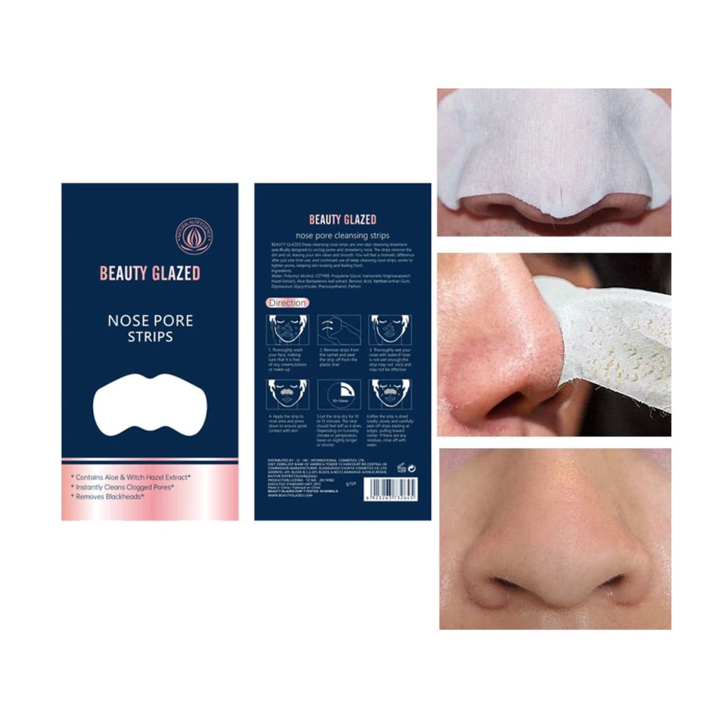 (READY &amp; ORI) Beauty Glazed Nose Pore Strips Deep Cleansing Blackhead Remove Komedo B76 B 76