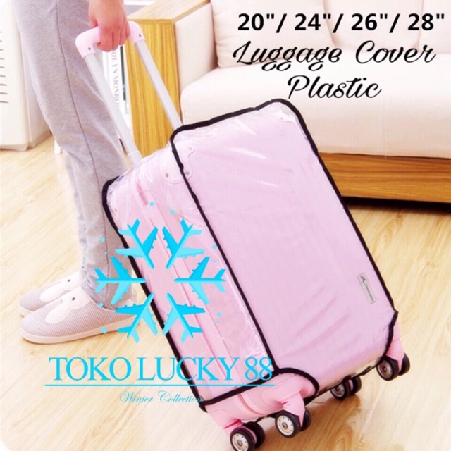 IMPORT Luggage cover Sarung Pelindung koper plastik Tebal Anti Lecet dan anti air