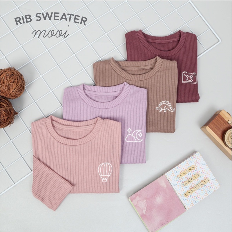 Mooi Sweater Rib V.3 Anak Unisex / Sweater Anak / Baju Anak