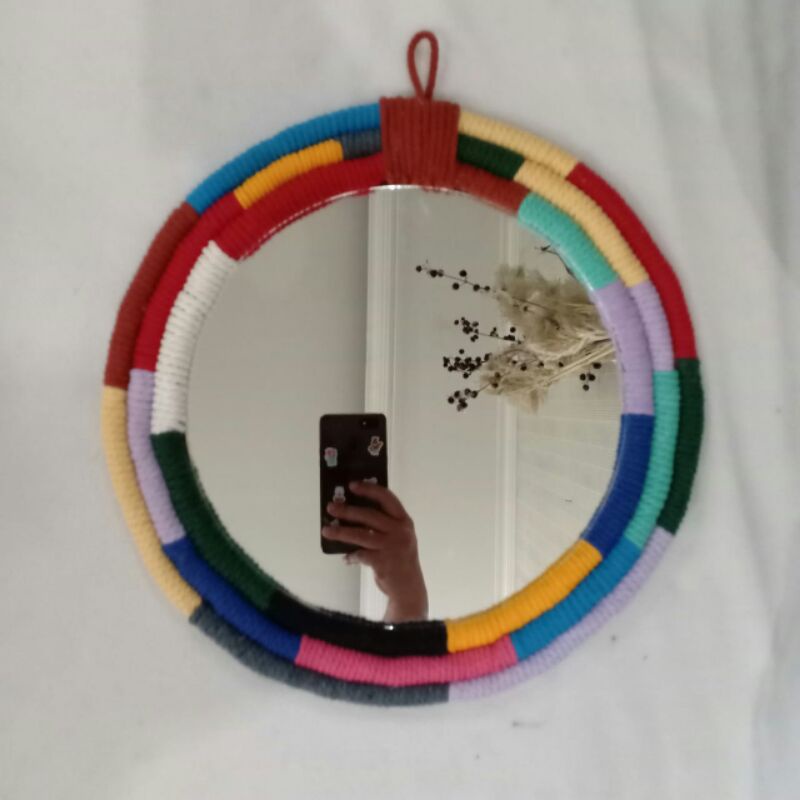 cermin mirror macrame termurah