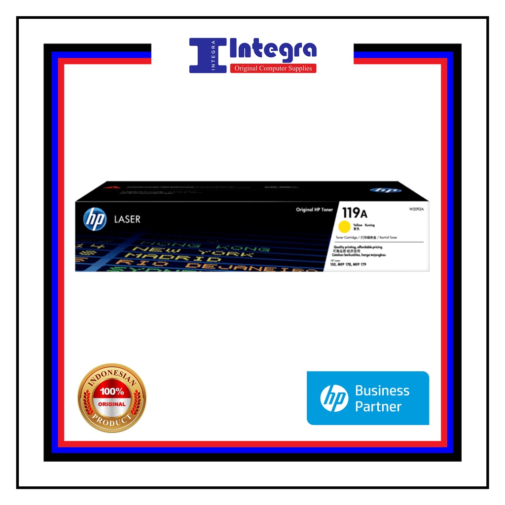 Toner HP 119A Yellow Original LaserJet Cartridge - W2093A - HP 150A 150NW 178NW 179FNW