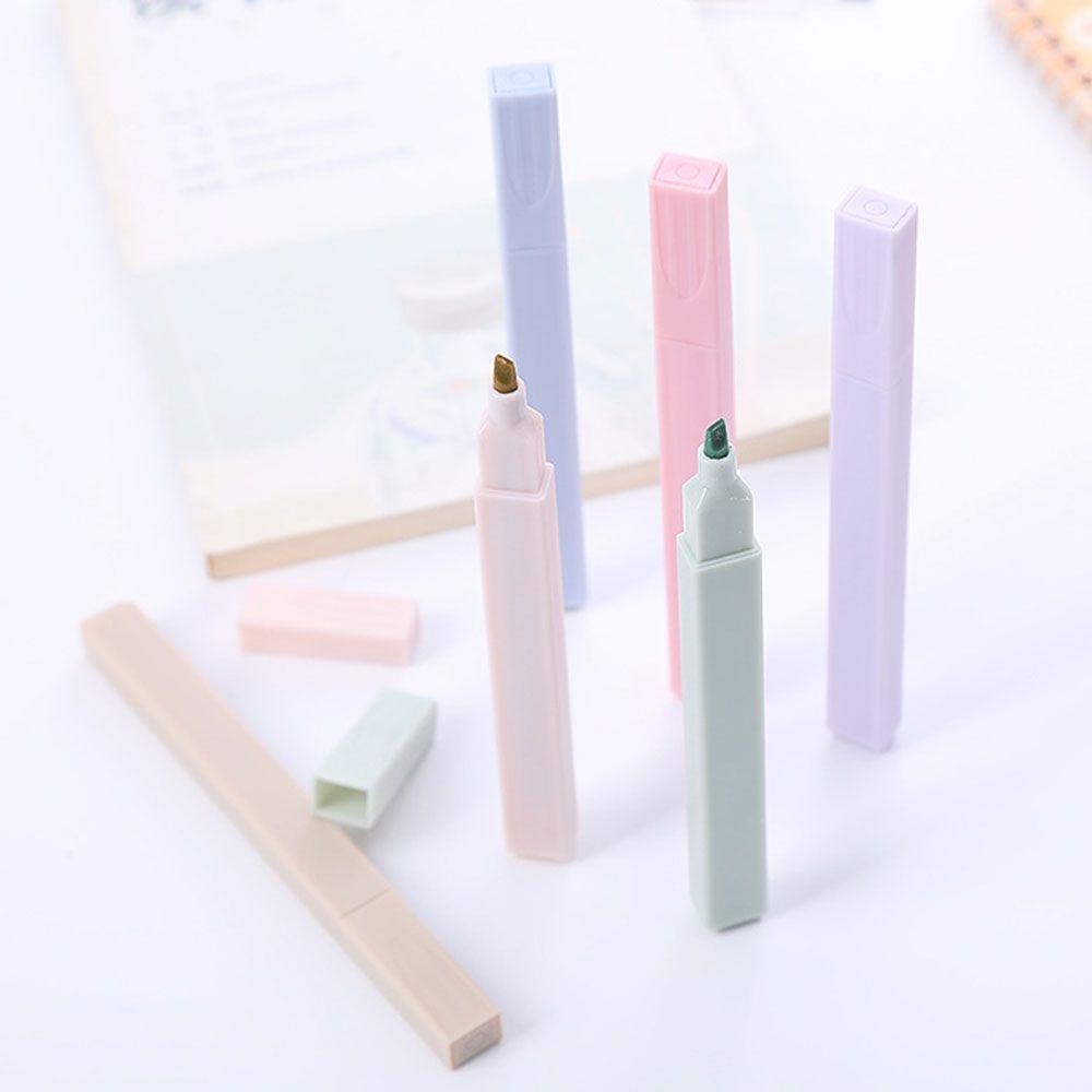 Nanas 6pcs /set Stabilo Pen Mark Stationery Alat Tulis Kantor Siswa Pulpen Warna