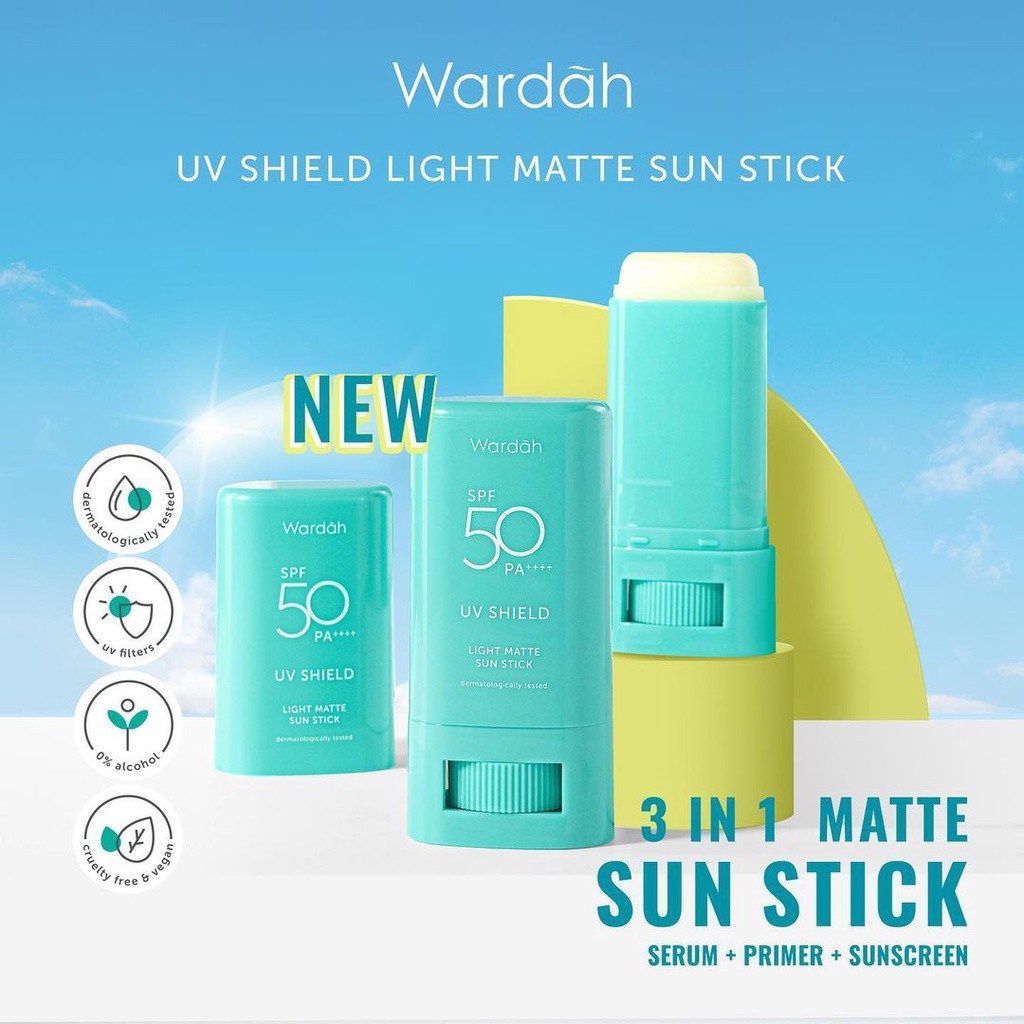 Wardah UV Shield Light Matte Sunscreen Stick Spf 50 Pa+++