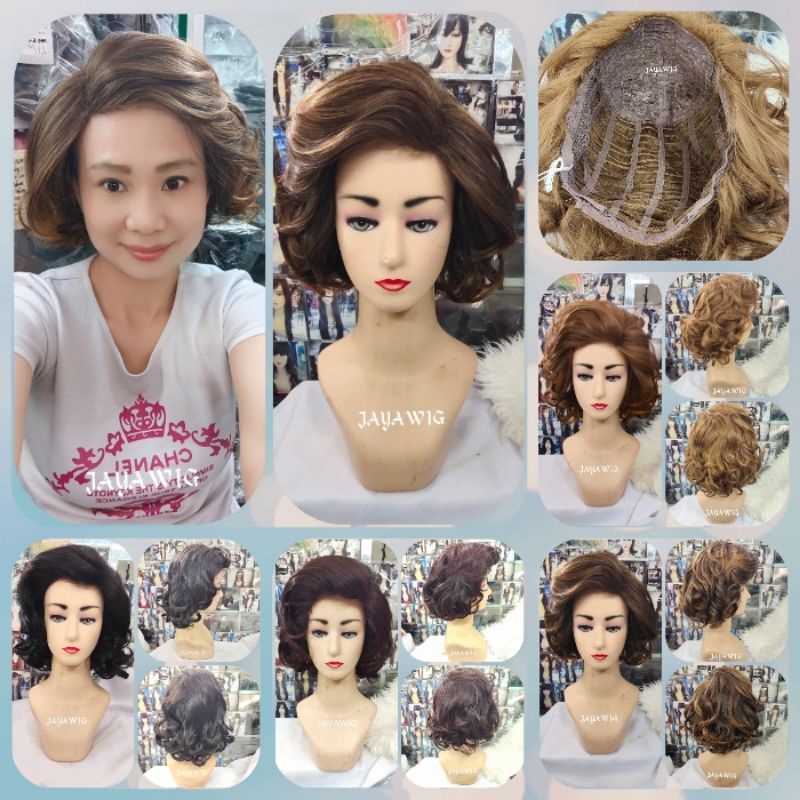 Wig Keriting Pendek Rambut Palsu Model Curly