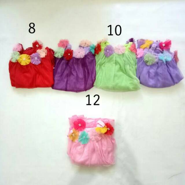 Dress tutu tille anak perempuan. Rok tutu bunga