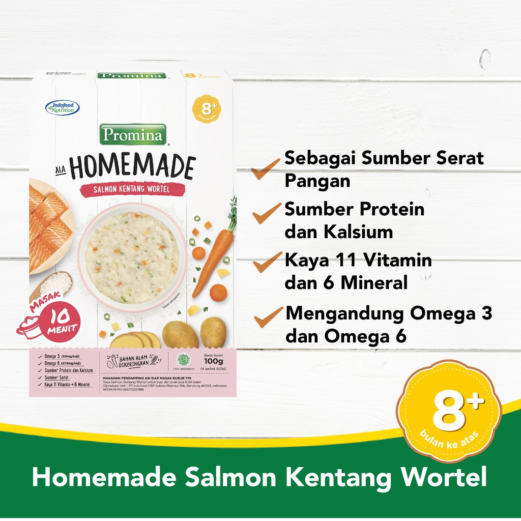 Promina Bubur Homemade Promina Homemade 8'+ 100 Gram - Kabakids Store