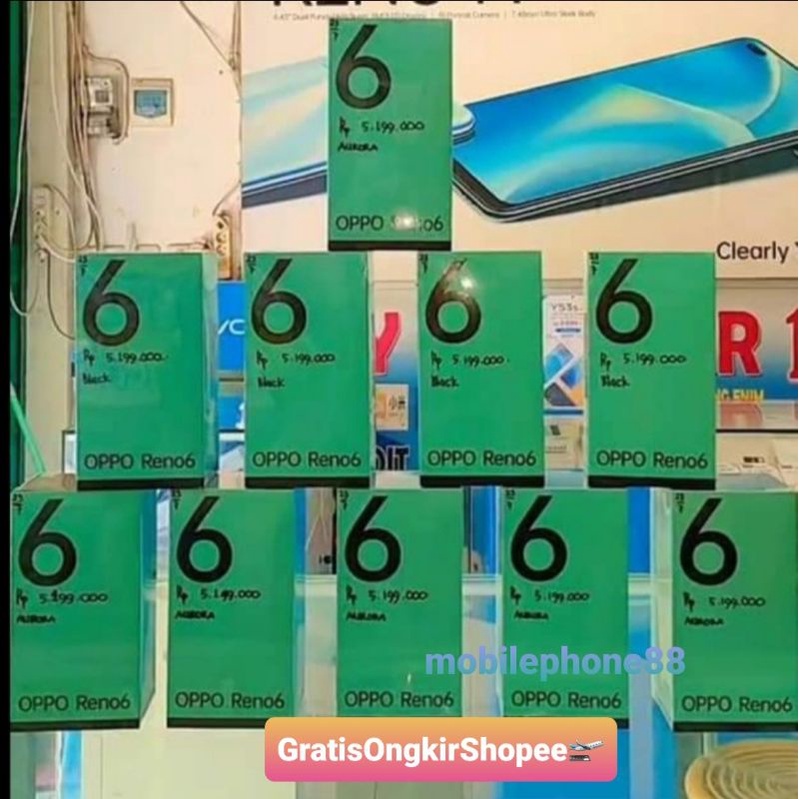 Oppo Reno 6 8/128 Gb New Garansi Resmi 1 Tahun Harga modal Gudang