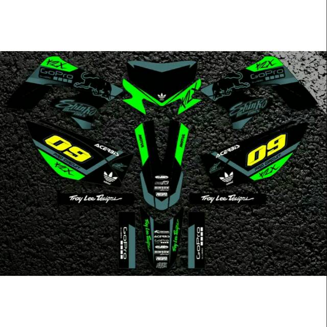Decal klx 150/klx 250/klx bf /dtracker stabillo