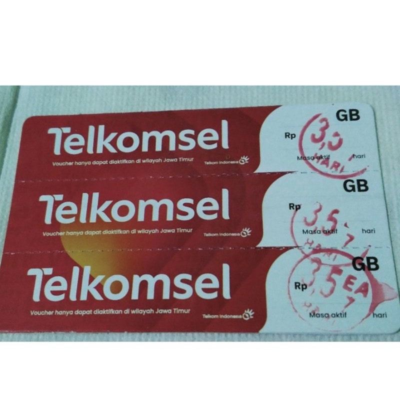 VOUCHER TELKOMSEL 3,5gb 7hari
