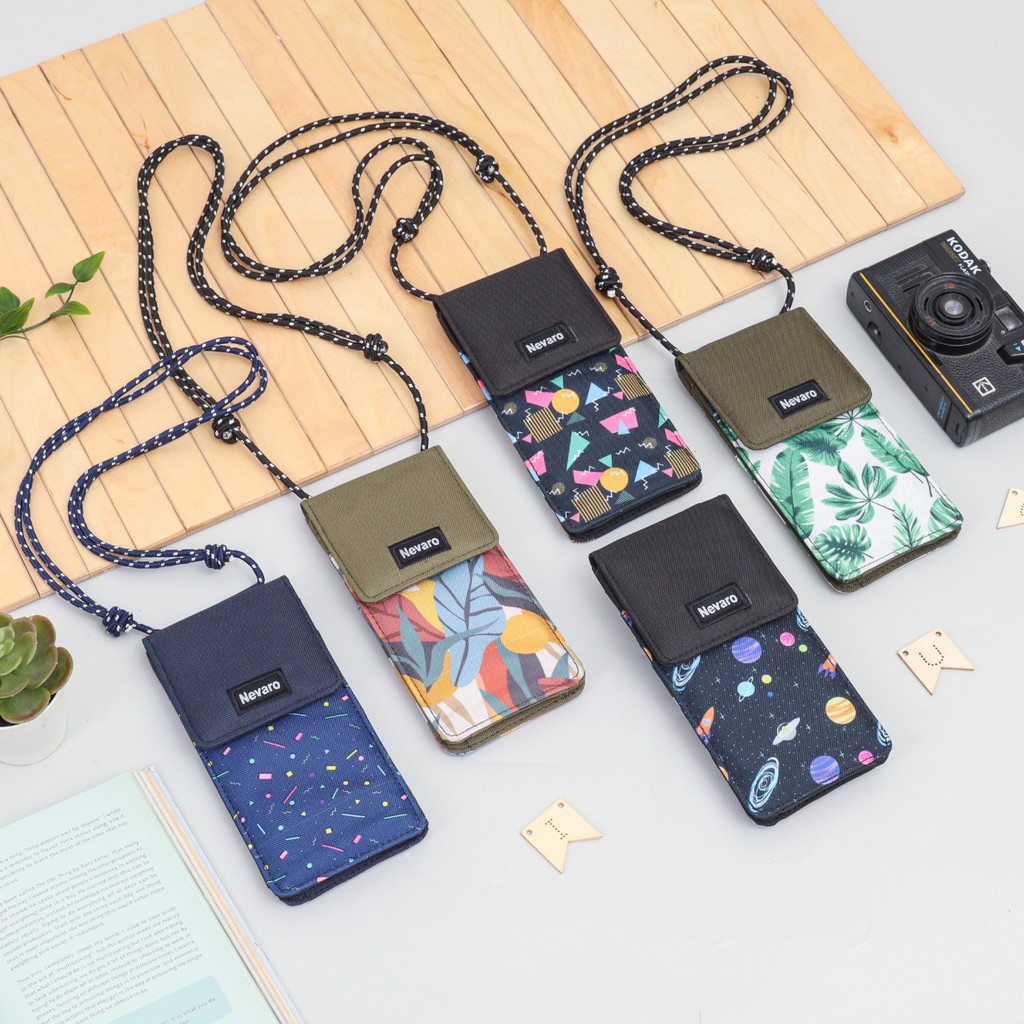 Dompet HP ID Card Holder Hanging Phone Wallet Kalung Gantung Leher Pria Wanita Kekinian Nevaro TS08