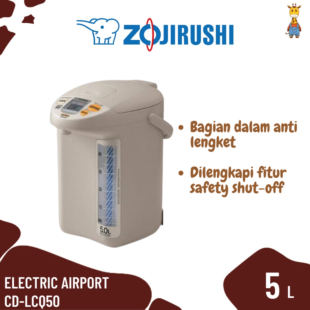 Zojirushi Electric Airport CD-LCQ50 - Micom Electric Dispensingpot Pemanas Air