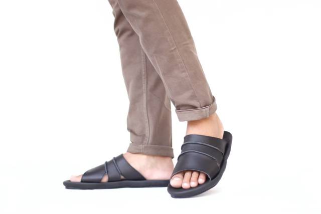 SANDAL KULIT PRIA CEVANY TAIM BLACK BROWN TAN KULIT SAPI ASLI ORIGINAL HANMADE