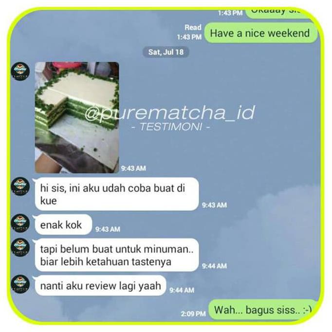 

Mmumb545- Greentea Matcha / Green Tea Powder Bubuk 100% Pure 100 Gram 857F