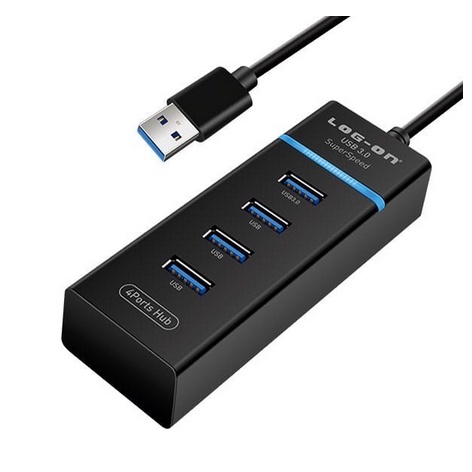 USB HUB LOG ON LO-HUB03 3.0 4 PORT PLUG AND PLAY SAMBUNGAN TAMBAHAN PORT USB