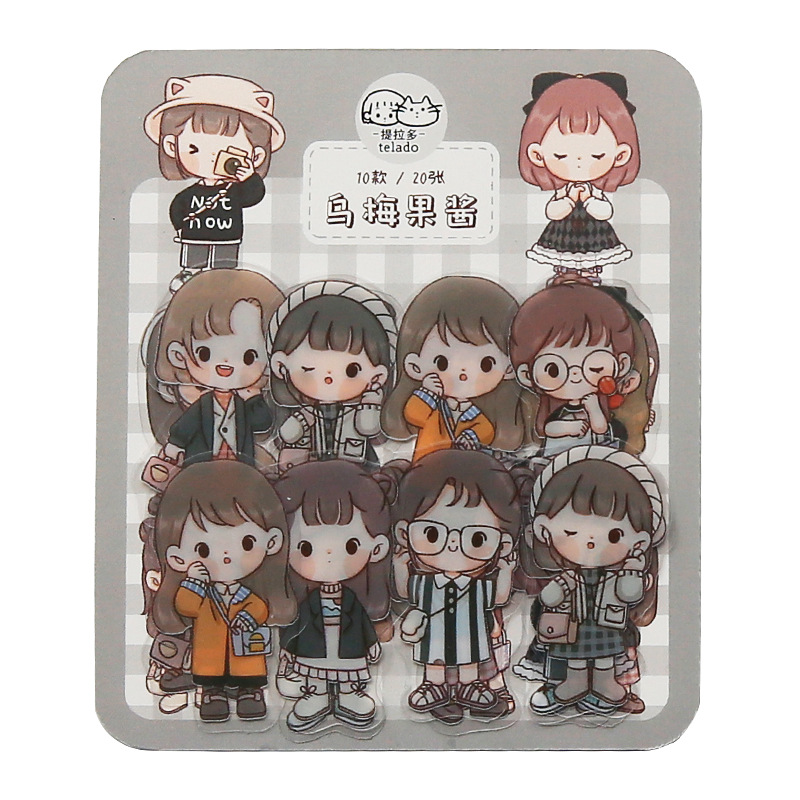 imoda 40 lembar Gadis Cantik dan Cantik Scrapbooking Dekorasi DIY Stiker-4