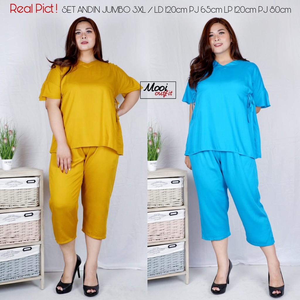 Setelan Andin / Setelan Pendek Jumbo / Setelan Wanita Jumbo Kekinian / Setelan Katun Rayon Jumbo / Set Wanita Terbaru 2023 Kekinian Viral