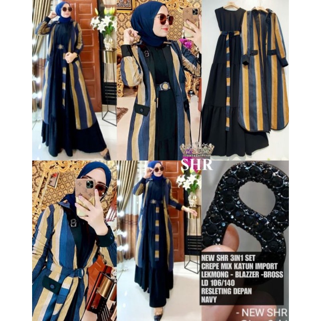 ☆☆☆NEW R3ADY SHR 3IN1 SET CREPE MIX KATUN☆☆☆FREE BROSS