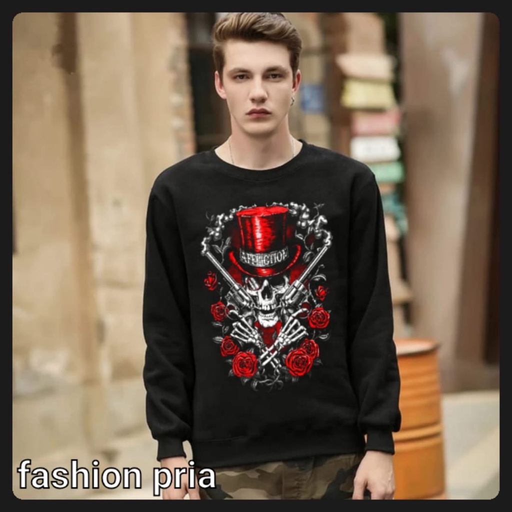 Baju sweater AFFLICTION / baju atasan lengan panjang  / baju kekinian / baju terlaris -mukzhop