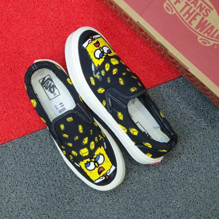 ヿ [BAYAR DITEMPAT]SEPATU VANS SLIP ON IMPORT SEPATU VANS PRIA WANITA SEPATU VANS TANPA TALI CASUAL ㍿
