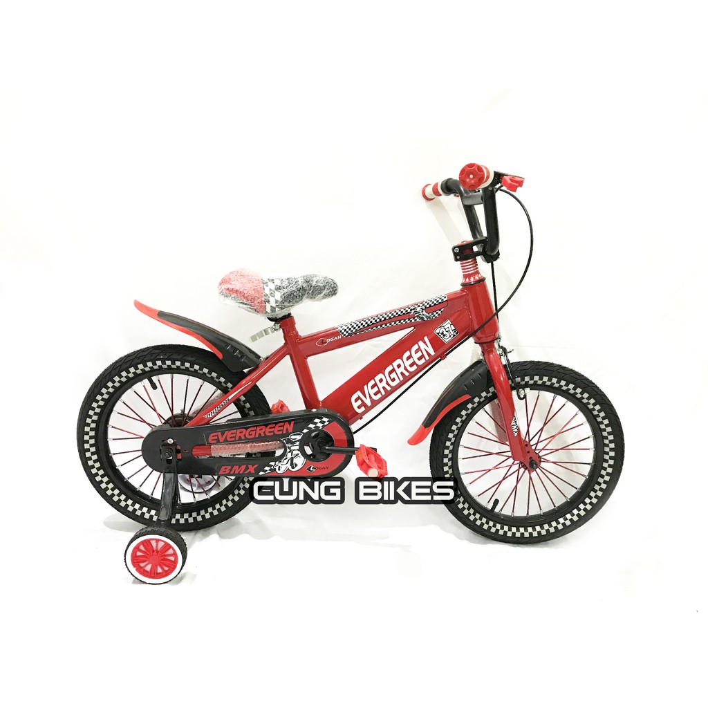 SEPEDA ANAK BMX EVERGREEN LOGAN UKURAN 16 WARNA KOMBINASI MODEL RACING SPORT