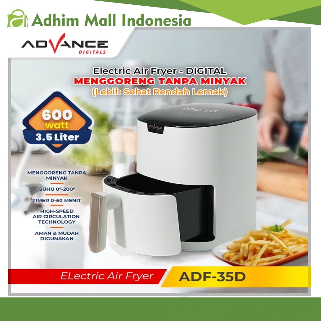 Advance Air Fryer Digital ADF35D Deep Fryer 3,5 Liter