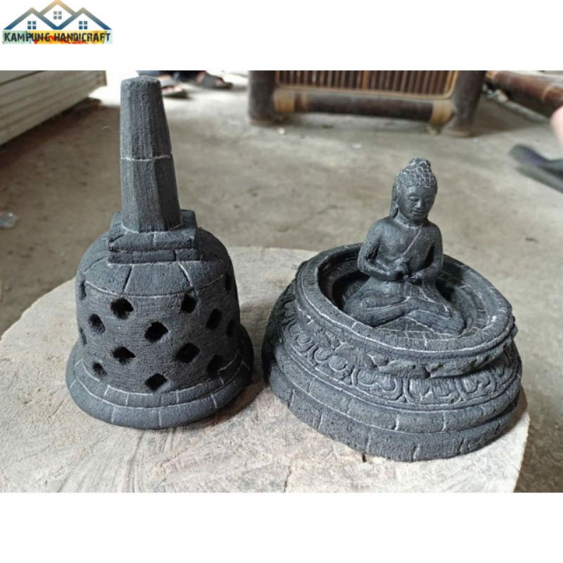 Jual MINIATUR STUPA CANDI BOROBUDUR TINGGI 17 CM Indonesia|Shopee Indonesia
