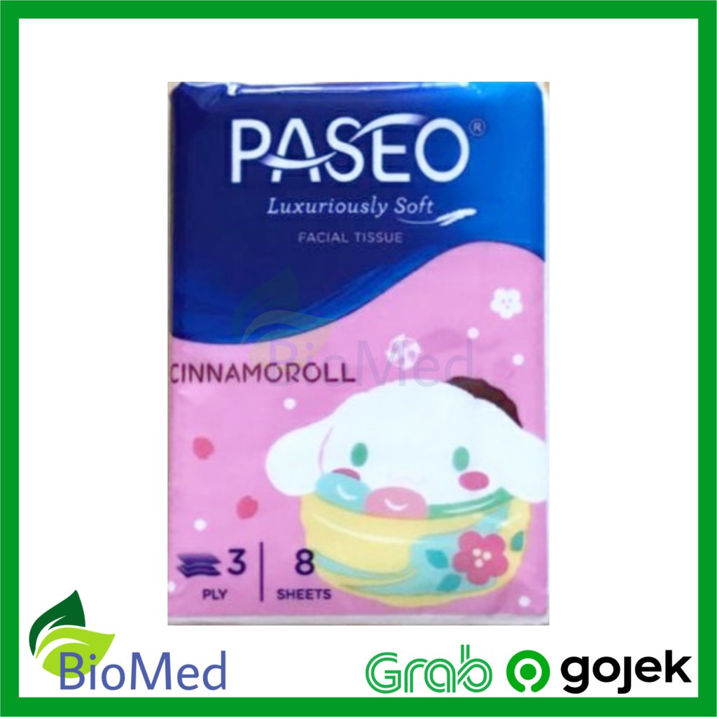 PASEO Facial Tissue 8 lembar x 3 ply - Tisu Wajah Tisue