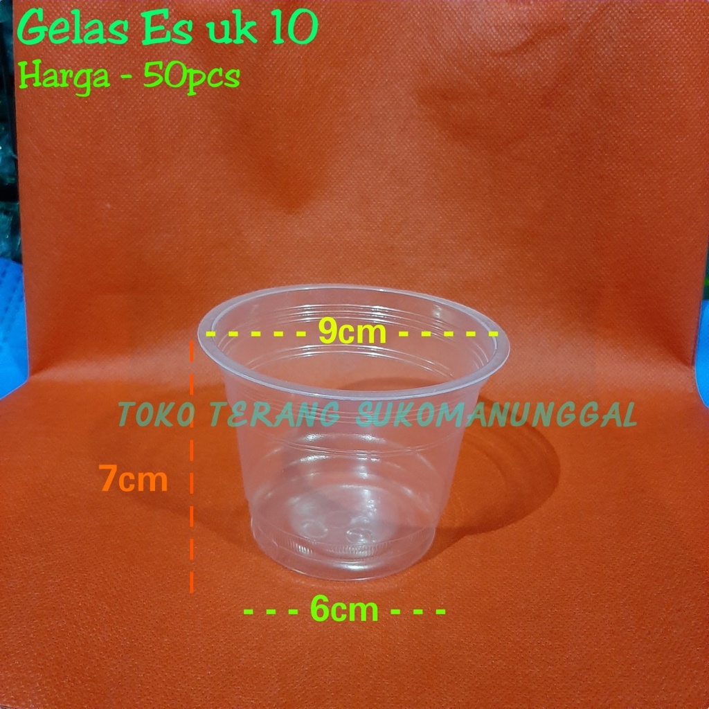 Gelas es 10oz / gelas es 12oz/ gelas es / gelas plastik / gelas minum / gelas sekali pakai