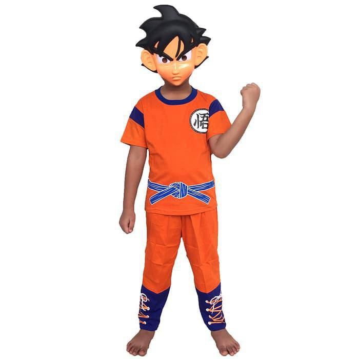 Terbaru Baju Anak Kostum Topeng Superhero Son Goku Dragon Ball Dragonball trend