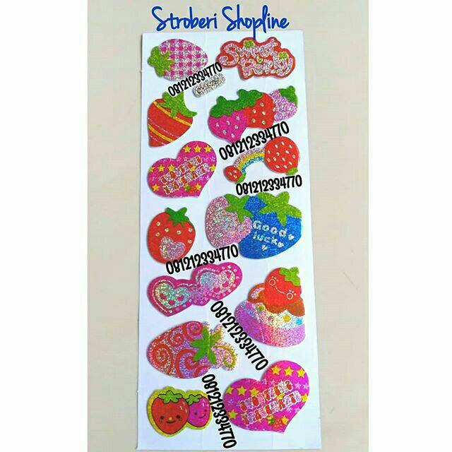 

Stiker Timbul Strawberry