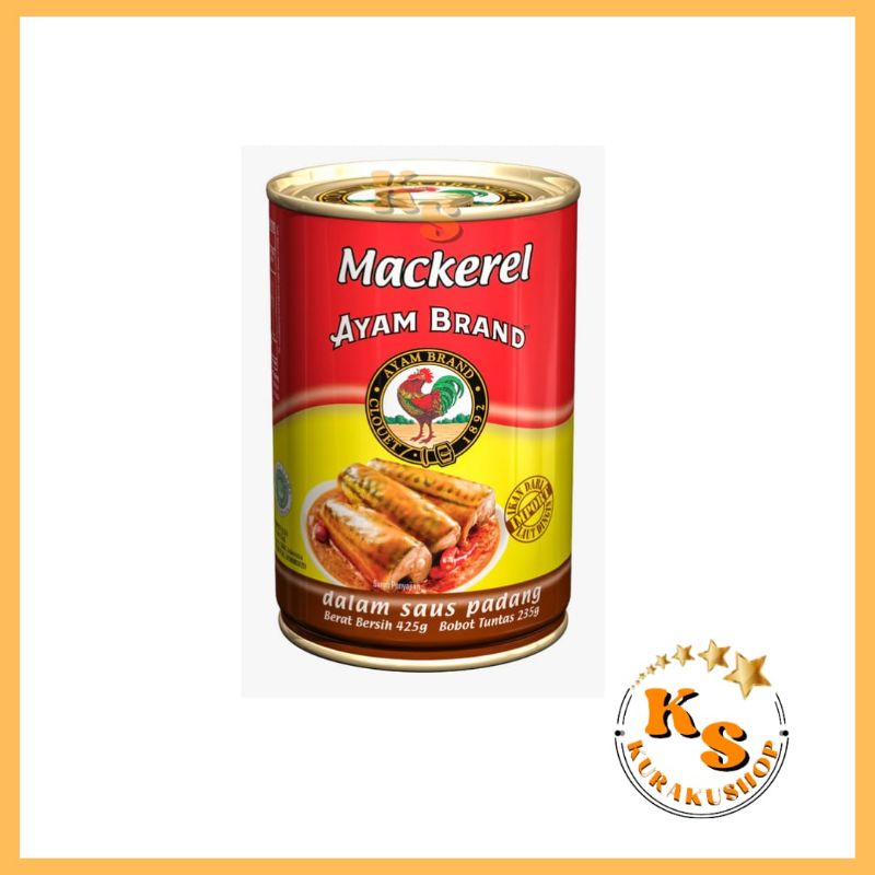 

MACKEREL AYAM BRAND 425G DALAM SAUS PADANG / MAKAREL / MACKAREL